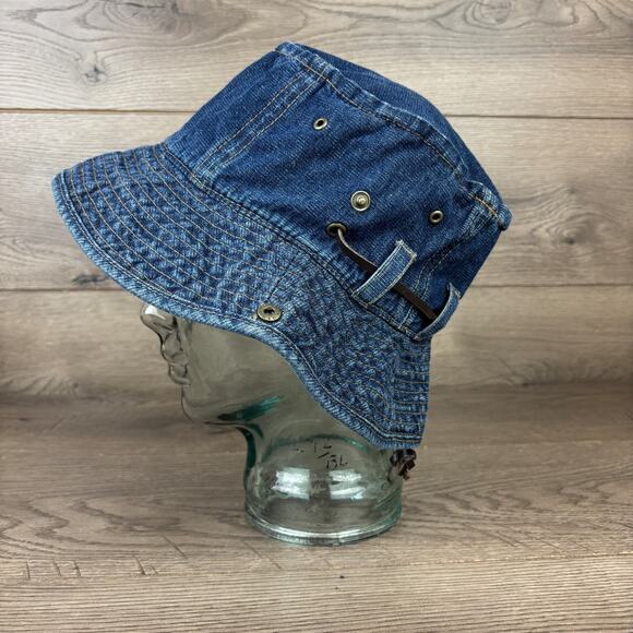 Unisex 100% Cotton Bucket Hat Fishing Camping Safari Boonie Sun Brim Summer Cap - Picture 7 of 11